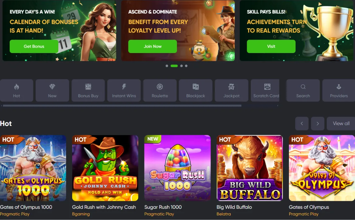 Spinline Casino promotion offers and popular slot games